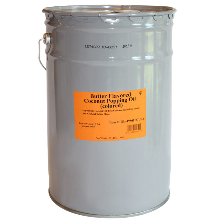 Butter Flavored Coconut Popping Oil (50 lb.) Popcorn County